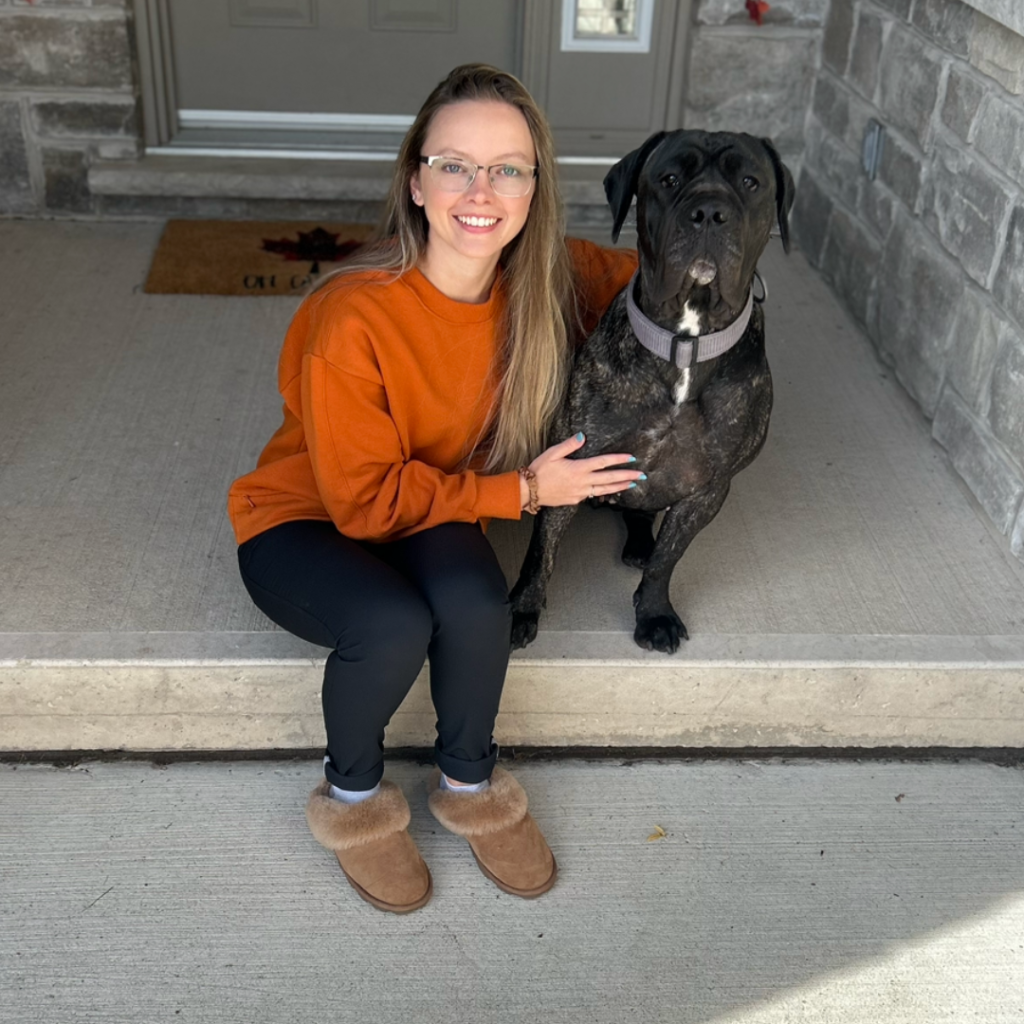 Breann Irwin and her Dog